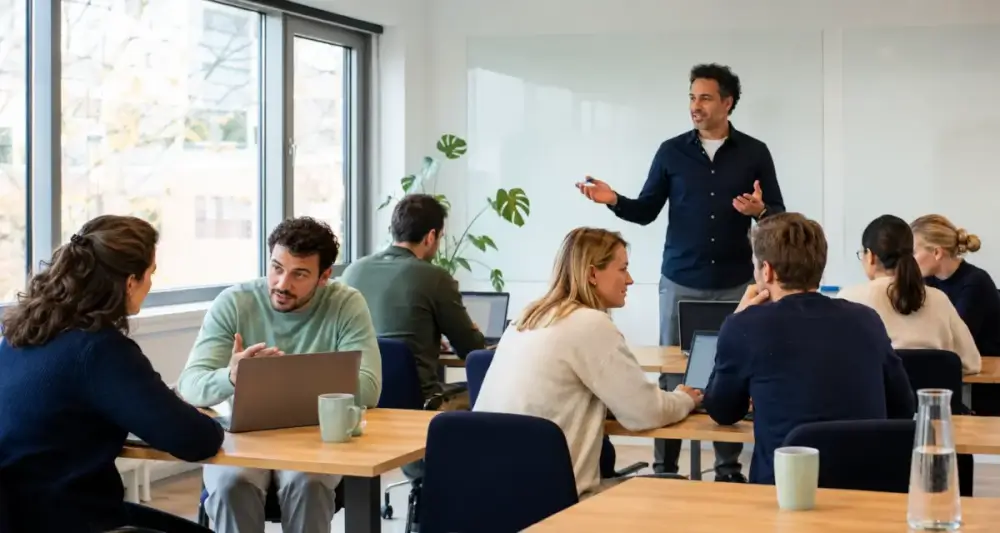 Praktische AI-training voor een groep deelnemers